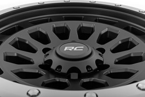 Chevrolet K1500 Suburban Wheel - Rough Country - 87 Series Simulated Beadlock - Black/Machined - '92-'99